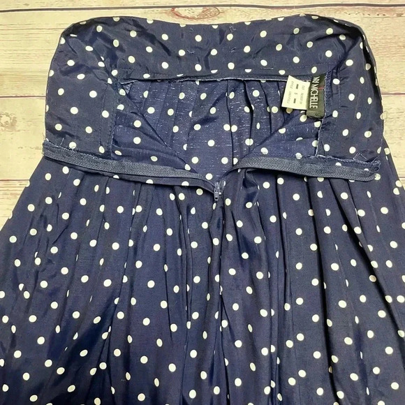 Vintage 1990s High Waisted Pleated Polka Dot‎ Mini Skirt VTG Made in USA - Picture 9 of 13